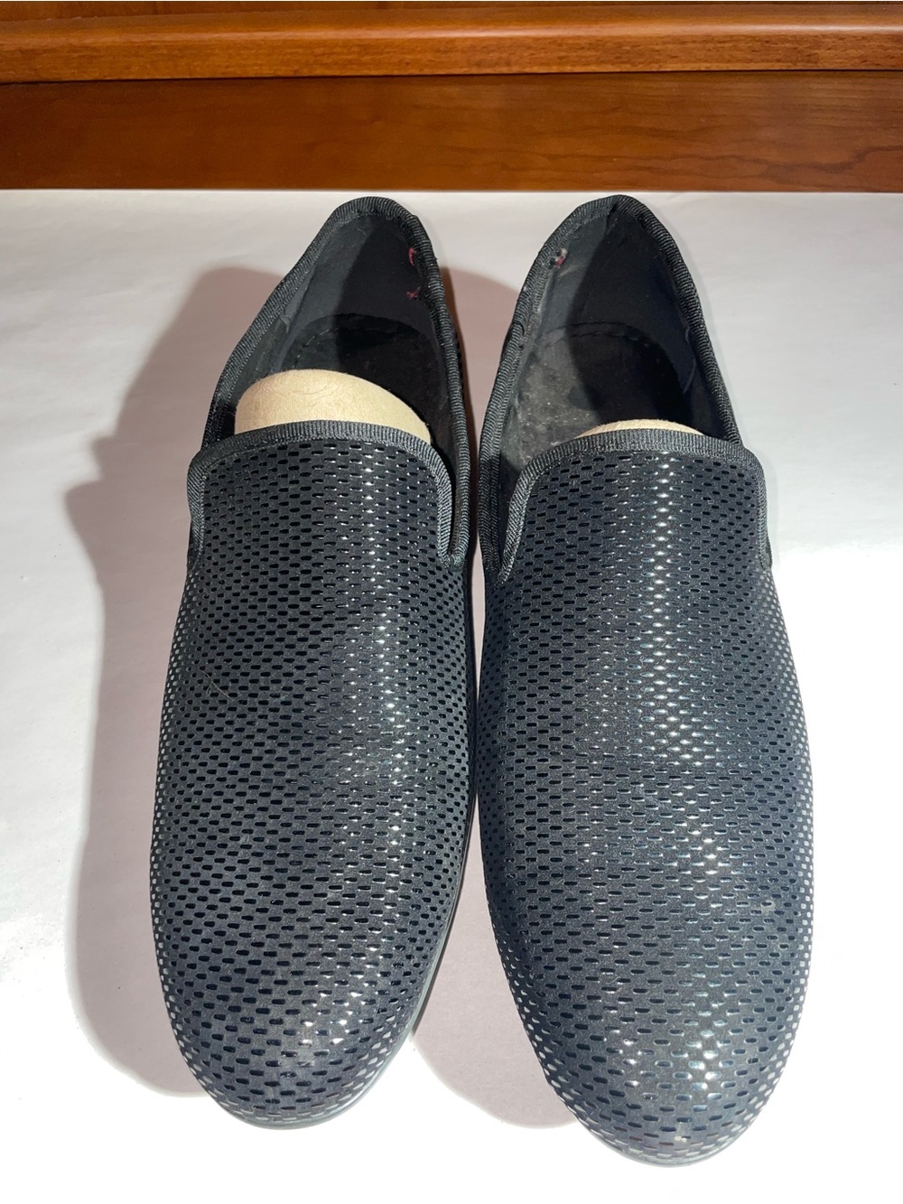 Breathable Black Slip-On Loafers for Men